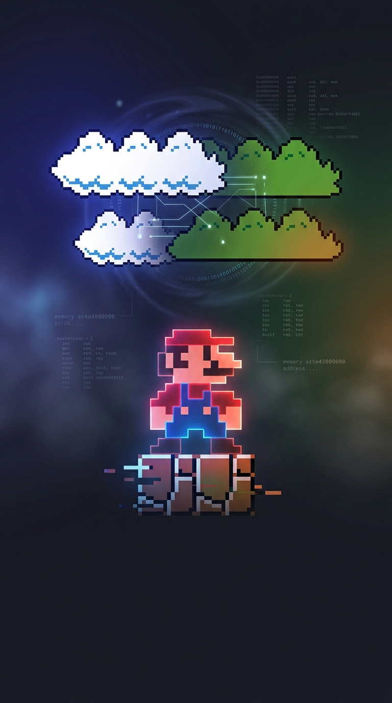 In Super Mario Bros, the clouds and bushes are the exact same graphic. Why did Nintendo secretly duplicate them?