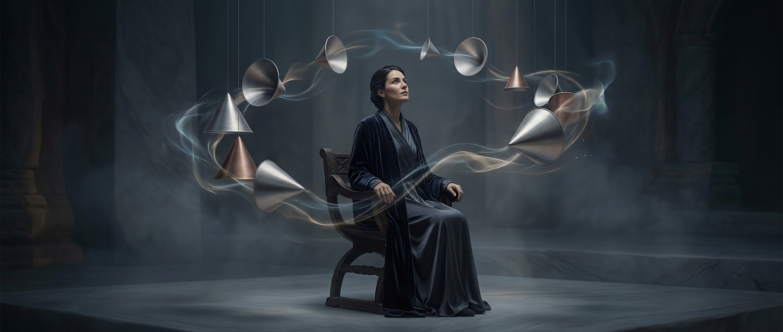 Aluminum cones amplifying phantom voices