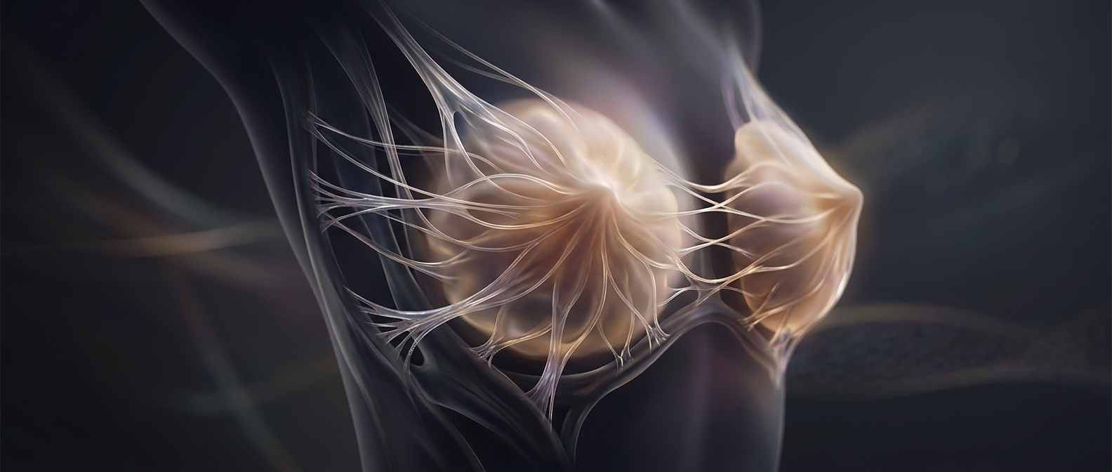 Cooper's ligaments suspend internal mammary tissue securely