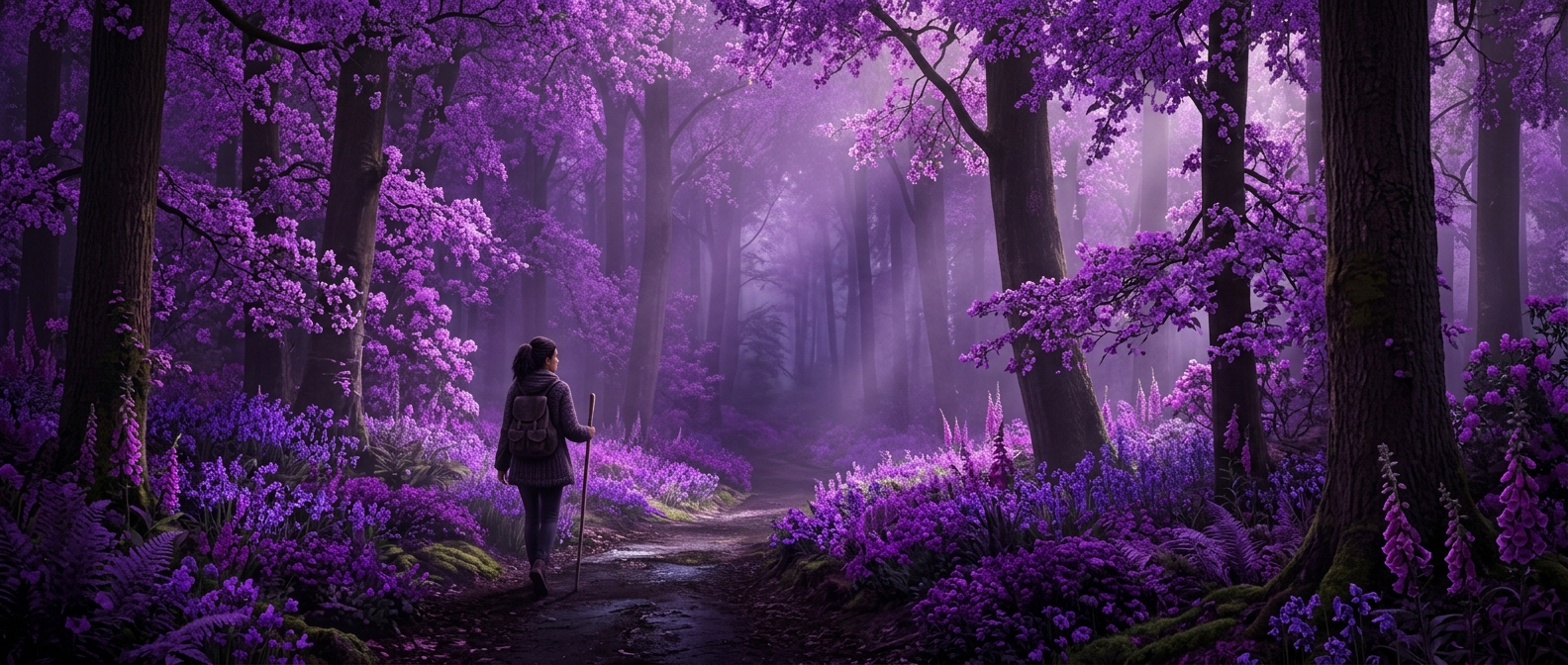 The forest that turns blue with millions of flowers