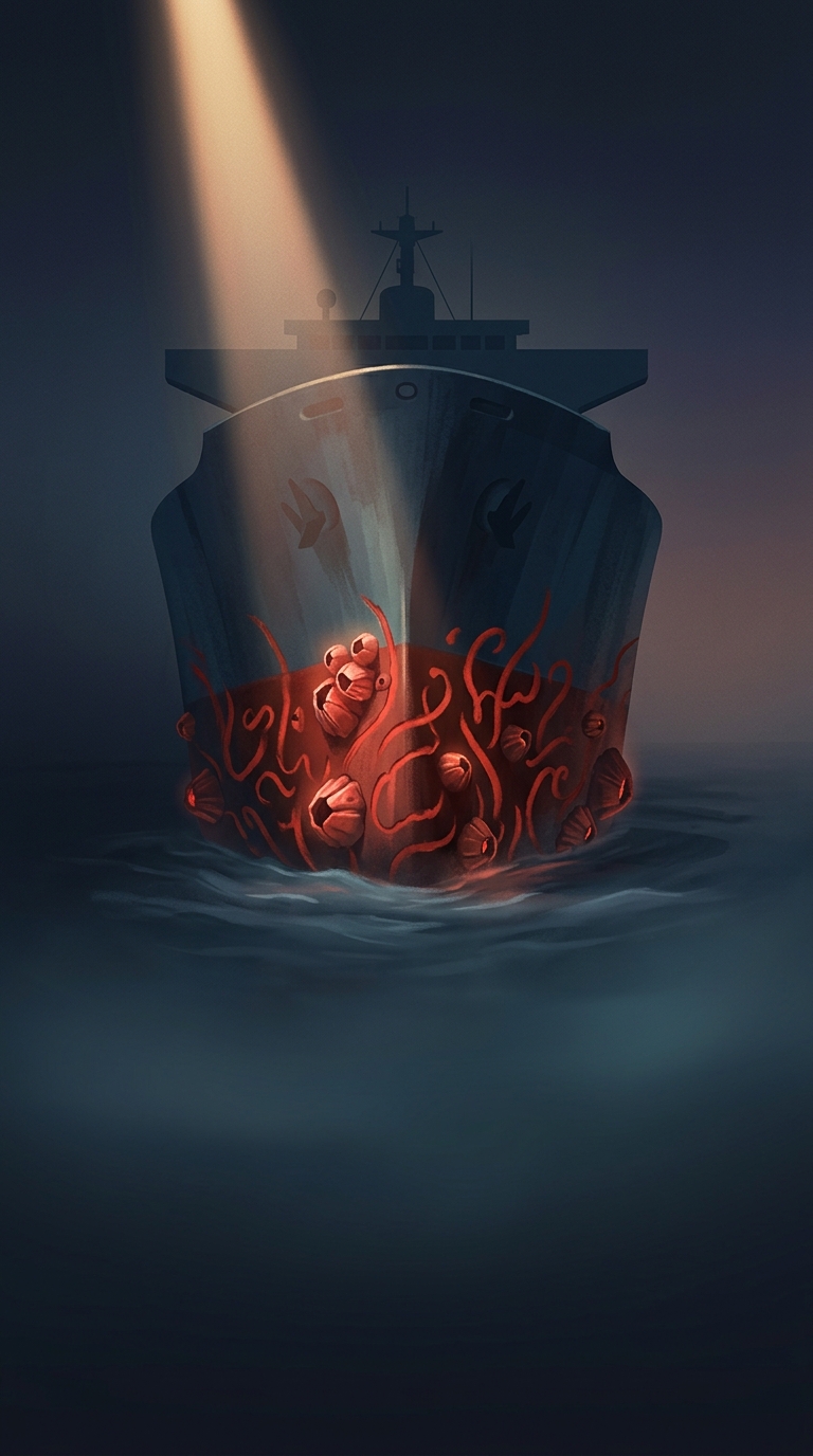 Almost all massive cargo ships and ocean liners are painted red below the waterline. What is the historical reason behind this?