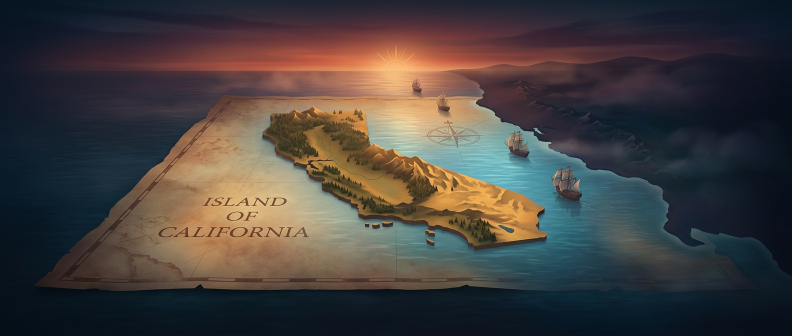 California was once drawn as an island
