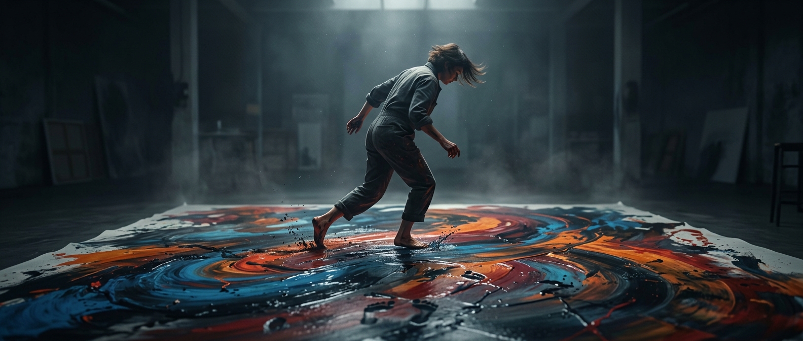 When artists threw themselves into their work—literally