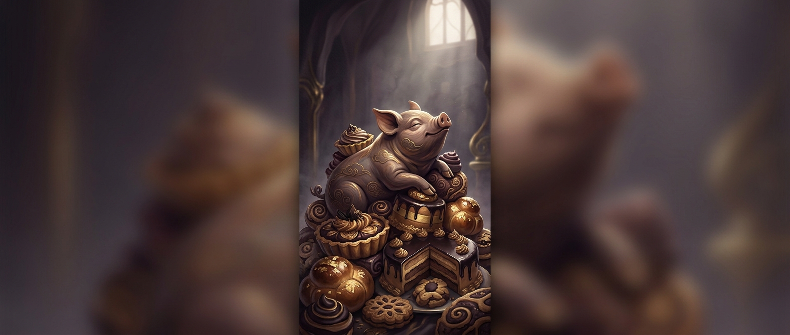 Chinese Pig signs massively overindulge in rich baked goods