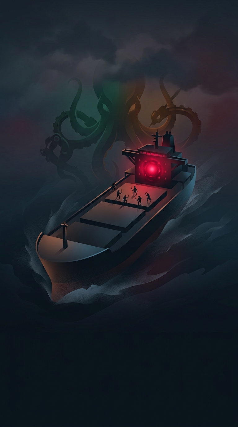 What is the terrifying final defense mechanism massive cargo ships use when ocean pirates successfully board?