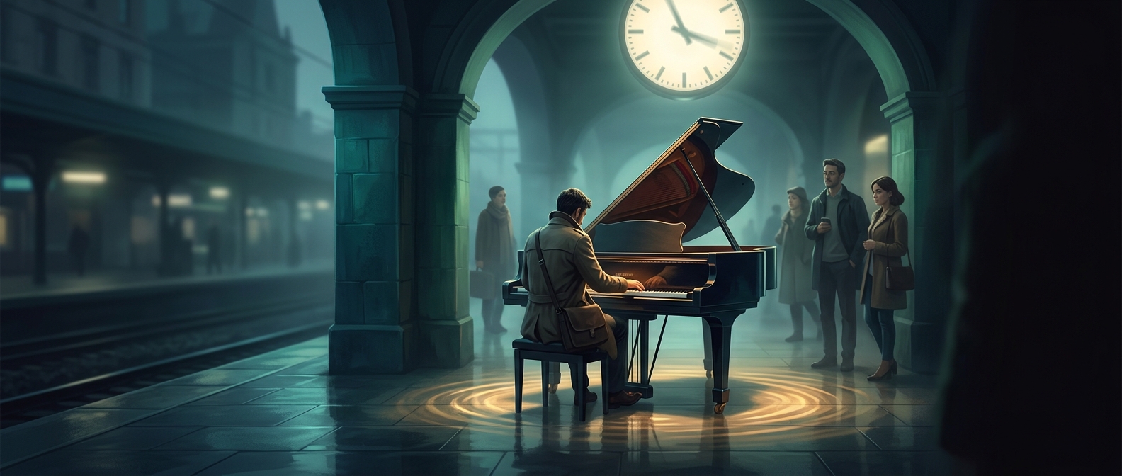 Why train stations put pianos near angry crowds