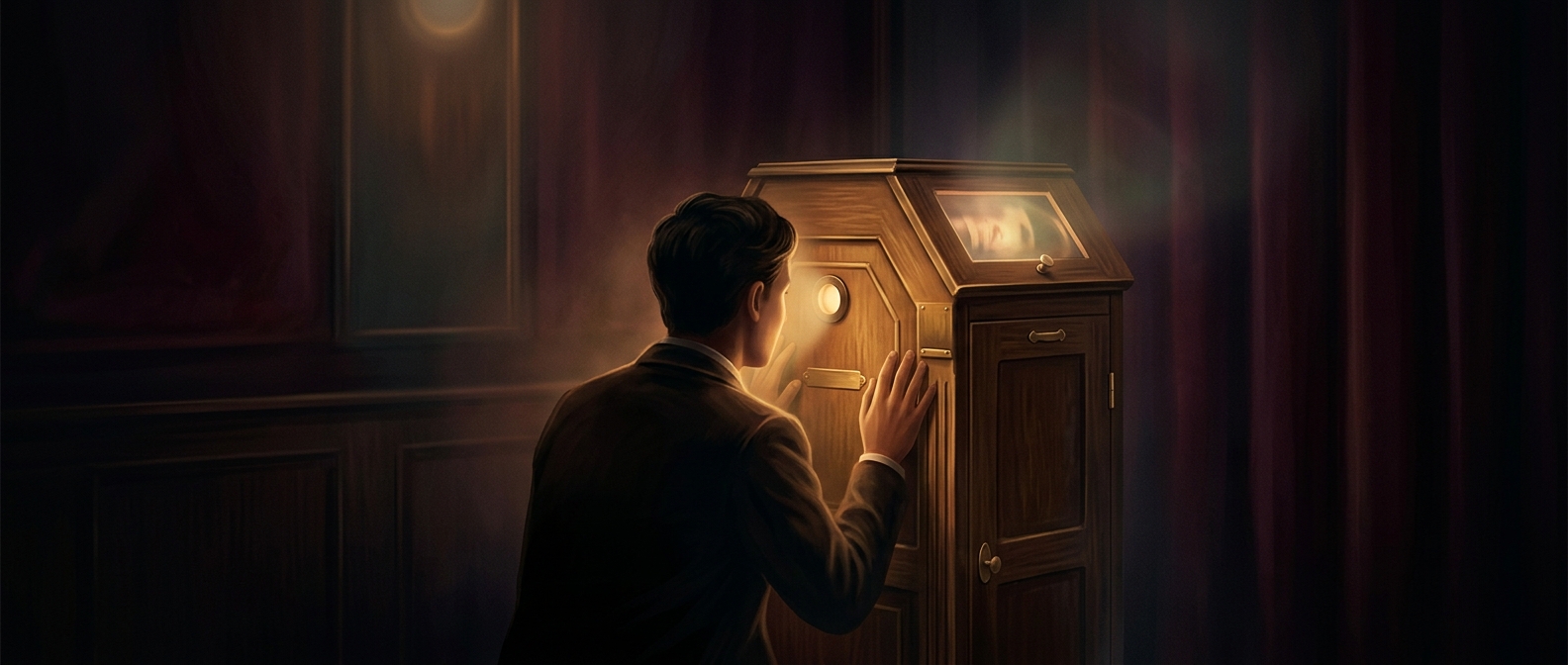 Kinetoscopes were private peephole movie viewers