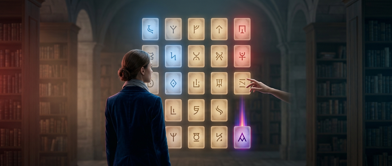 Codenames uses a grid of twenty-five single word text cards