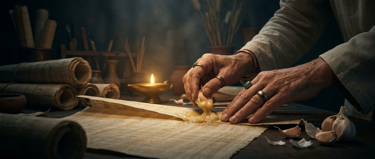 Garlic once doubled as glue