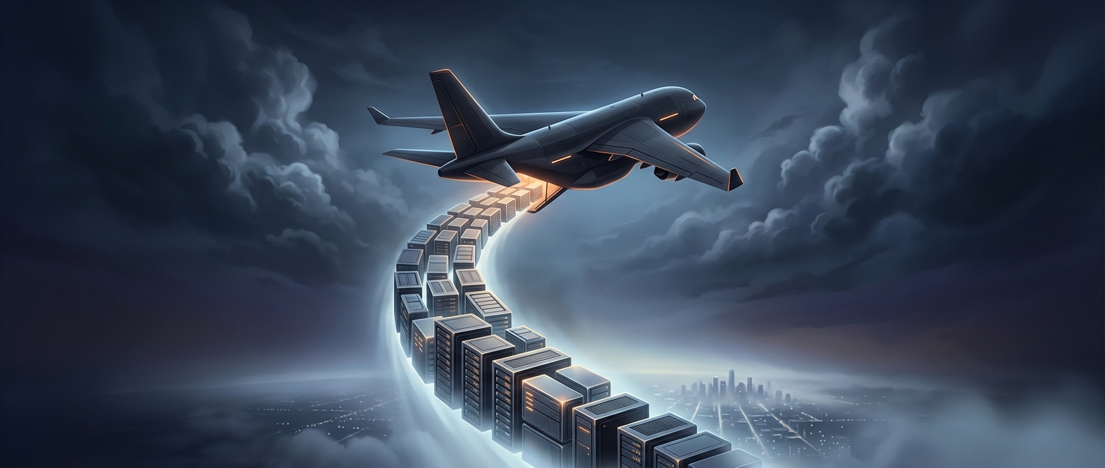 When shipping hard drives beats sending data online