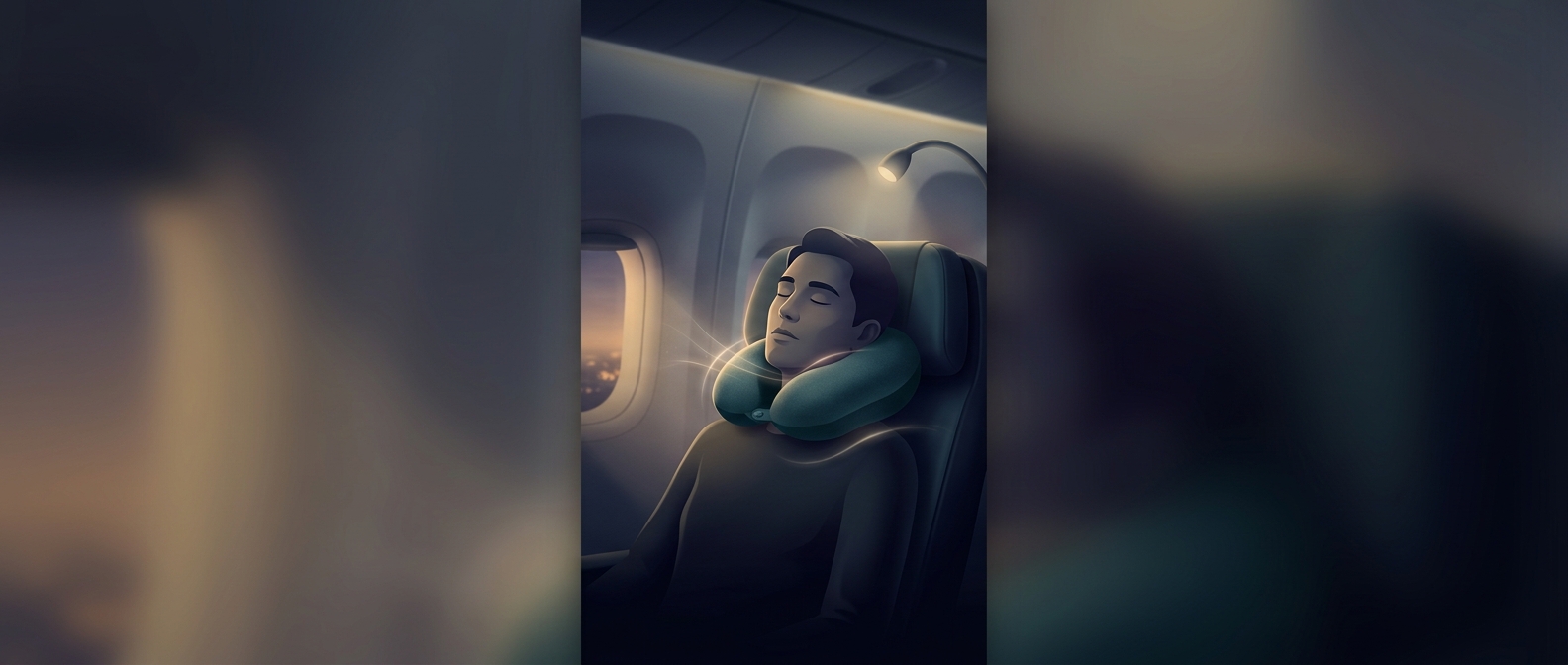 Your travel pillow may be facing the wrong way