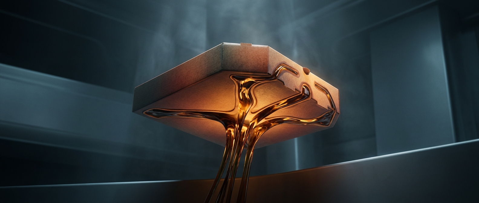 A pizza box is built to carry grease as much as pizza