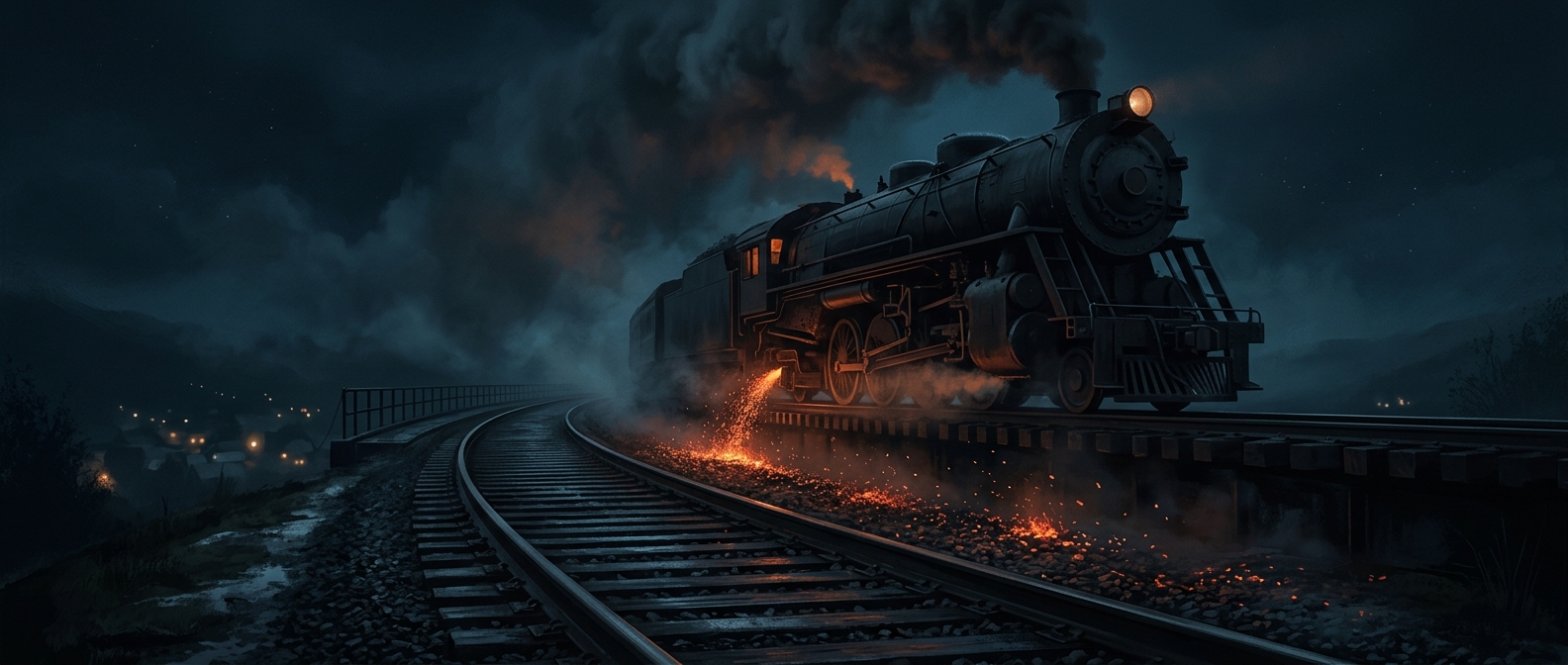 Steam trains left hot ash on the tracks