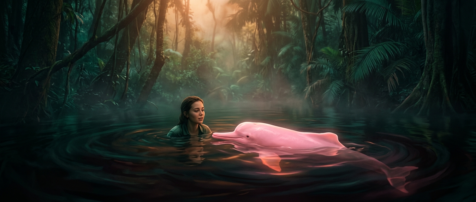 Why Amazon river dolphins turn pink