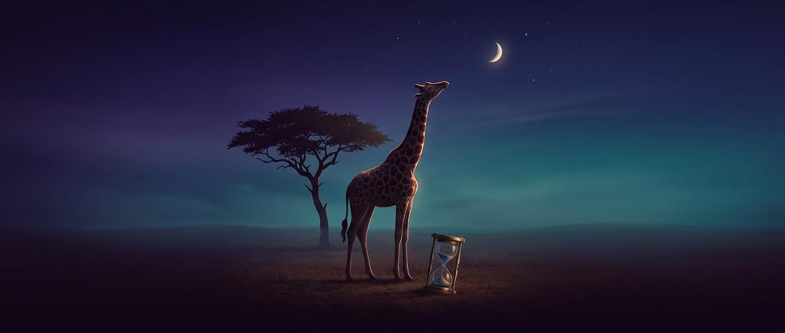 Giraffes sleep for about 30 minutes a day