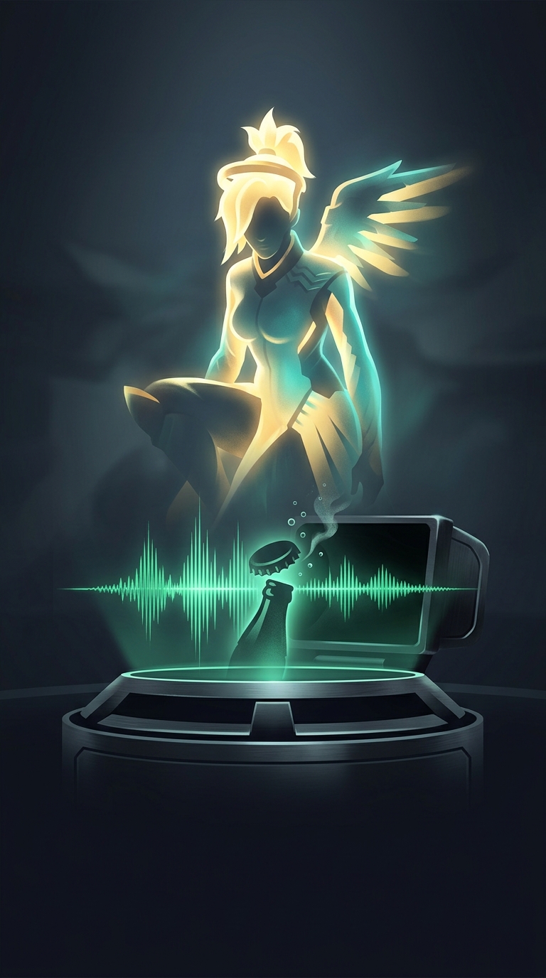 To create the deeply satisfying sound of a character being healed in Overwatch, developers secretly recorded what sound?