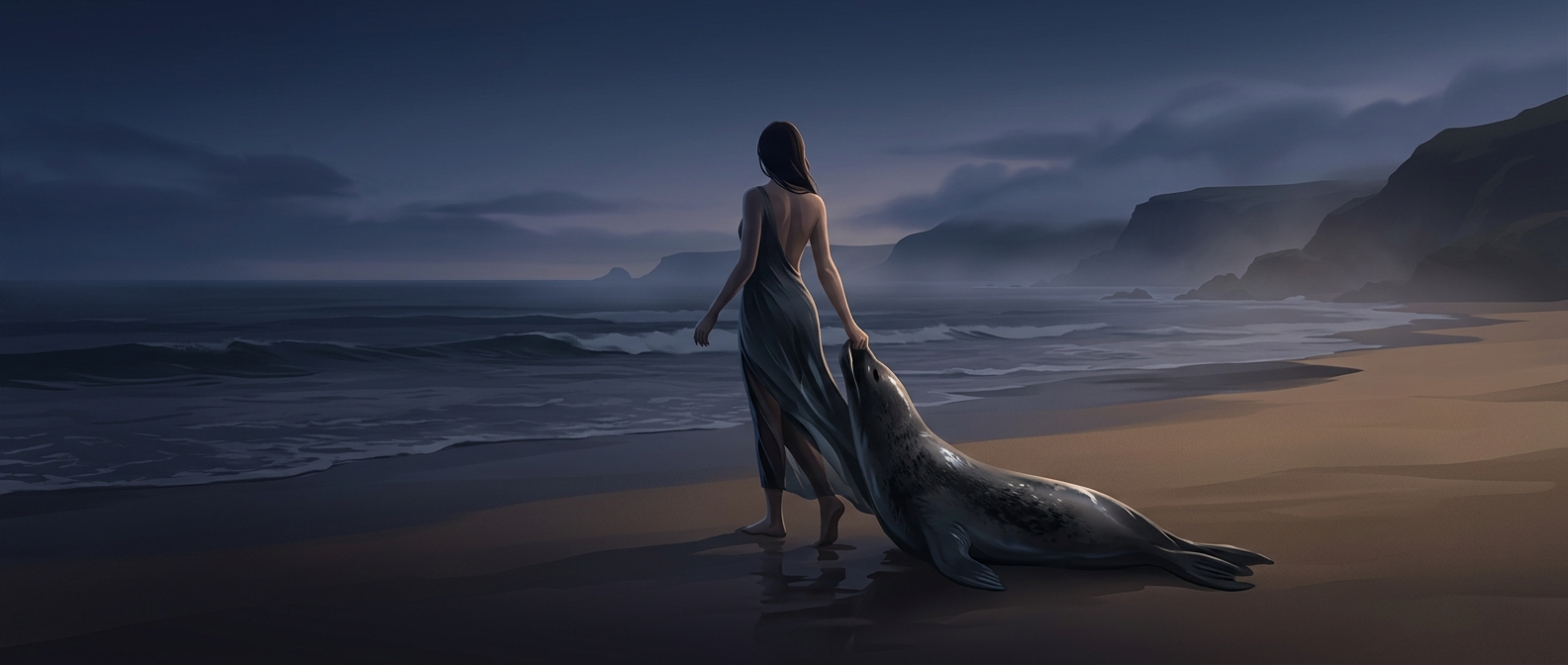 Selkies casually shed seal skins on sandy beaches