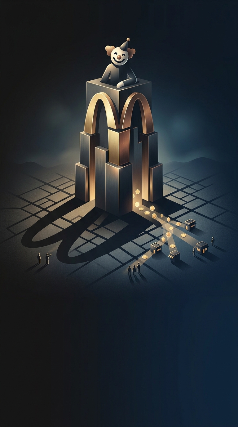 Fast food giant McDonald's makes the vast majority of its massive global profits from real estate rather than actually selling cheap hamburgers and salty french fries.