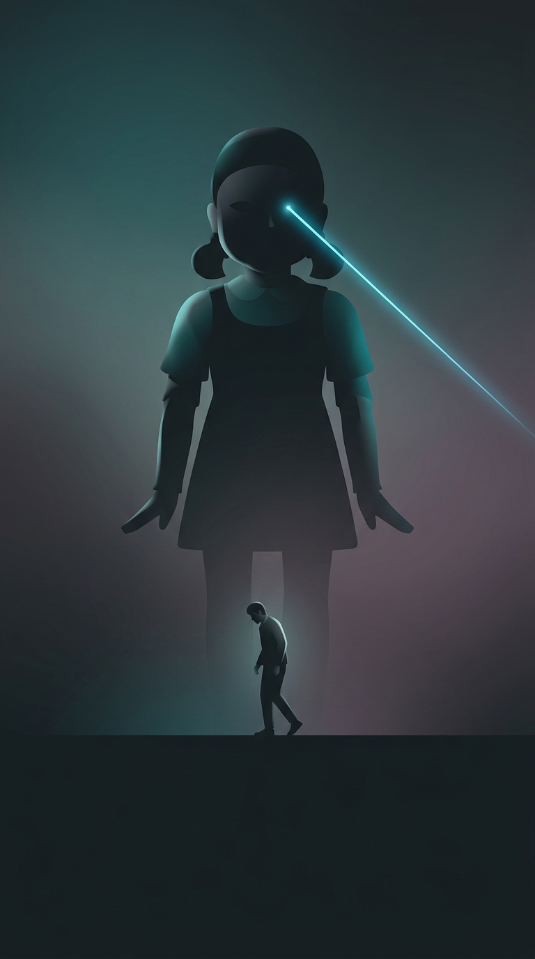 The horrifying giant robotic doll that eliminates players during 'Red Light, Green Light' in Squid Game wasn't a CGI creation.