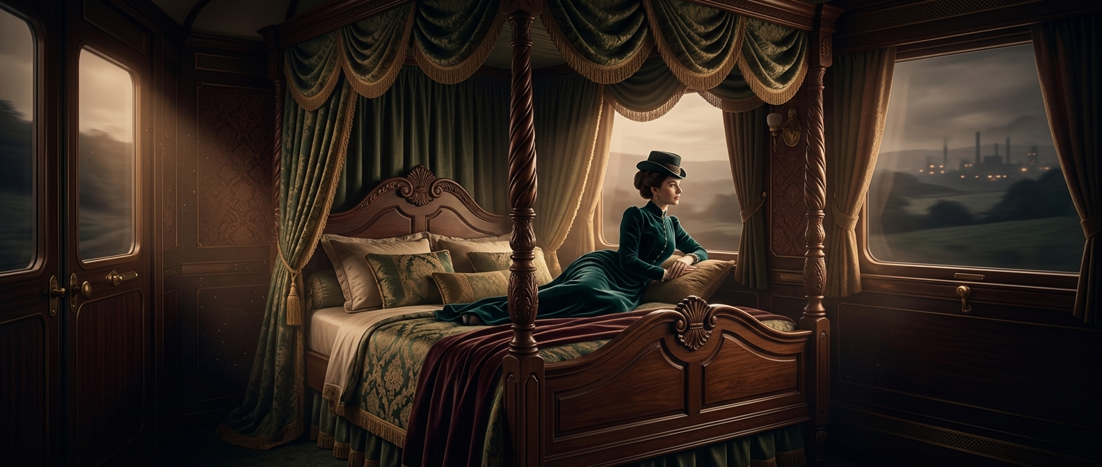 When wealthy passengers brought their beds on trains