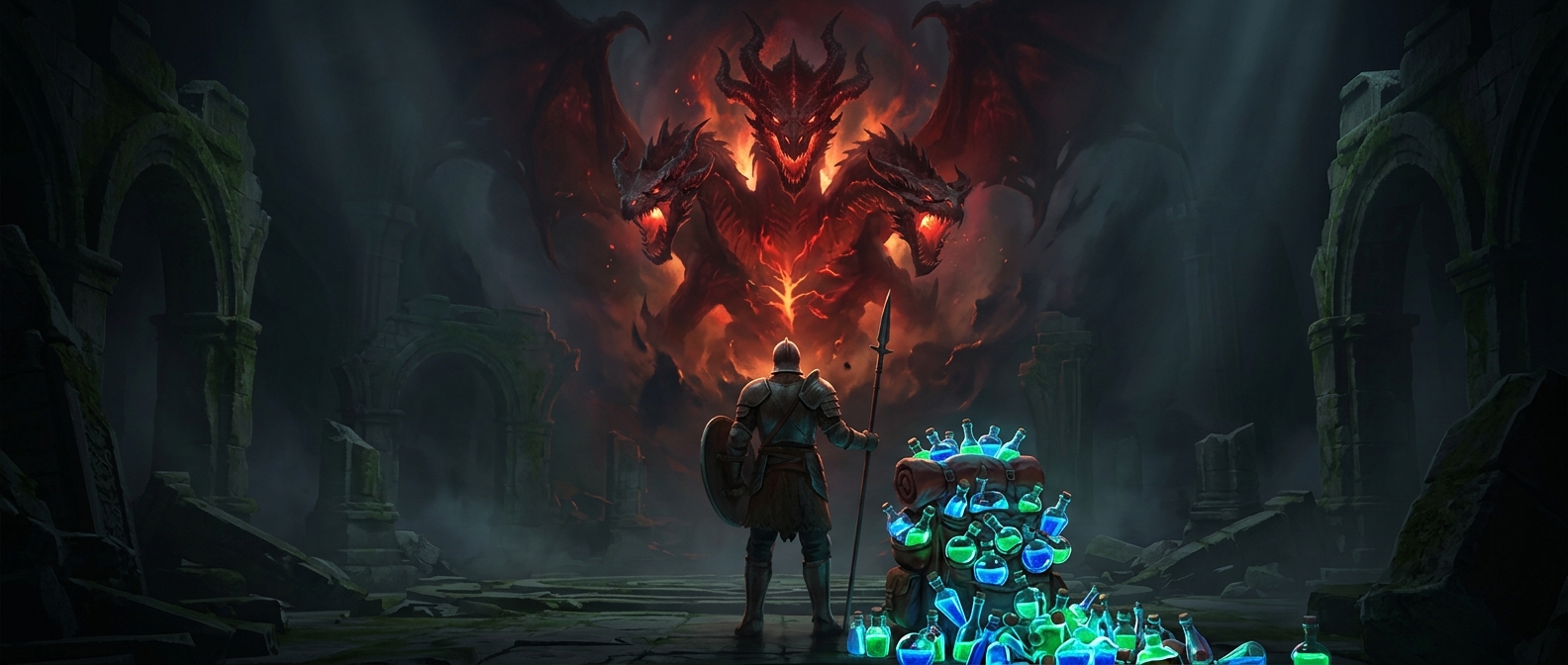 Why you save every potion for a boss fight