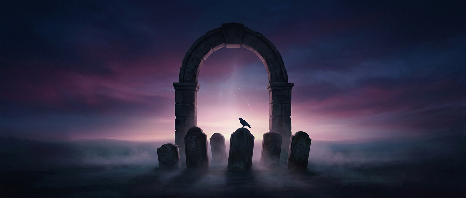 Graveyards align tombstones facing eastern skies