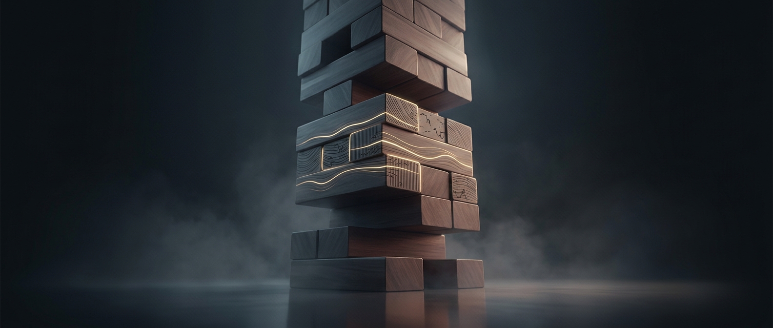 Why Jenga towers are designed to wobble