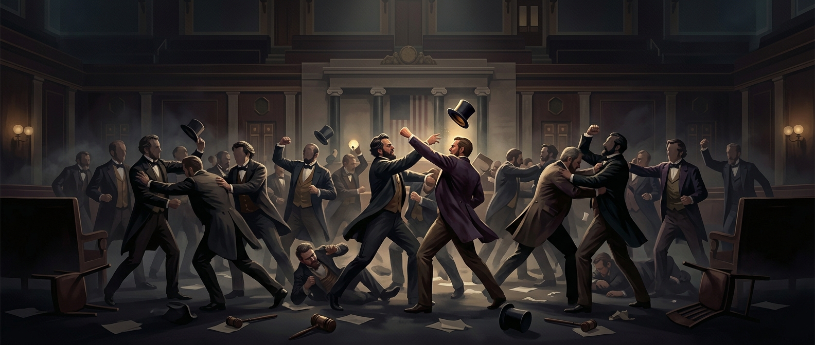 When 30 congressmen turned the House floor into a brawl