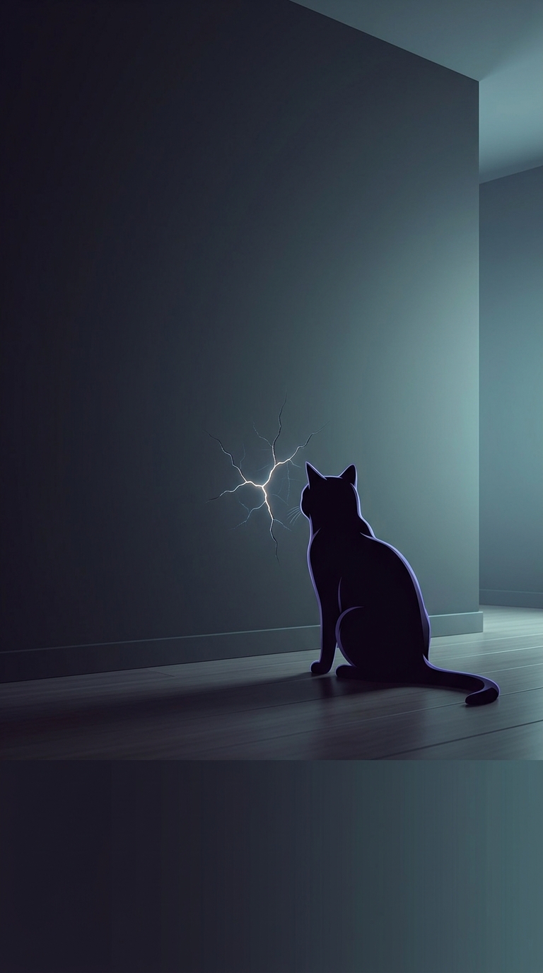 What is genuinely happening when a healthy domestic cat sits and stares blankly at an empty wall for twenty minutes?