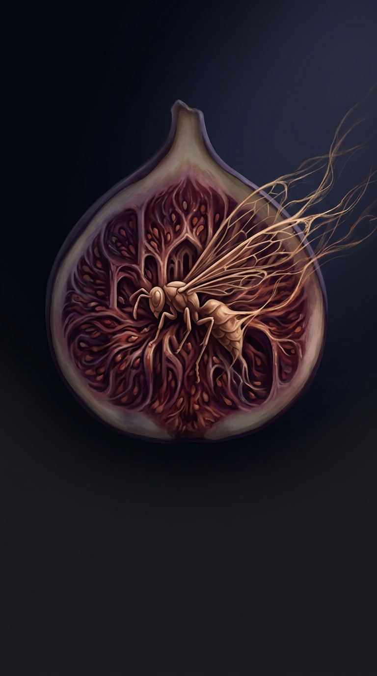 Many commercial fig varieties require a highly specific, mutualistic pollination process involving tiny female wasps that physically crawl inside the inverted flower of the unripe fruit.
