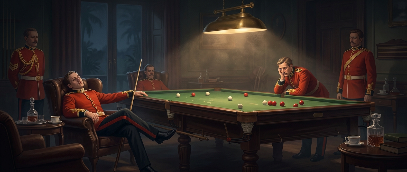 Snooker began as bored officers' invention