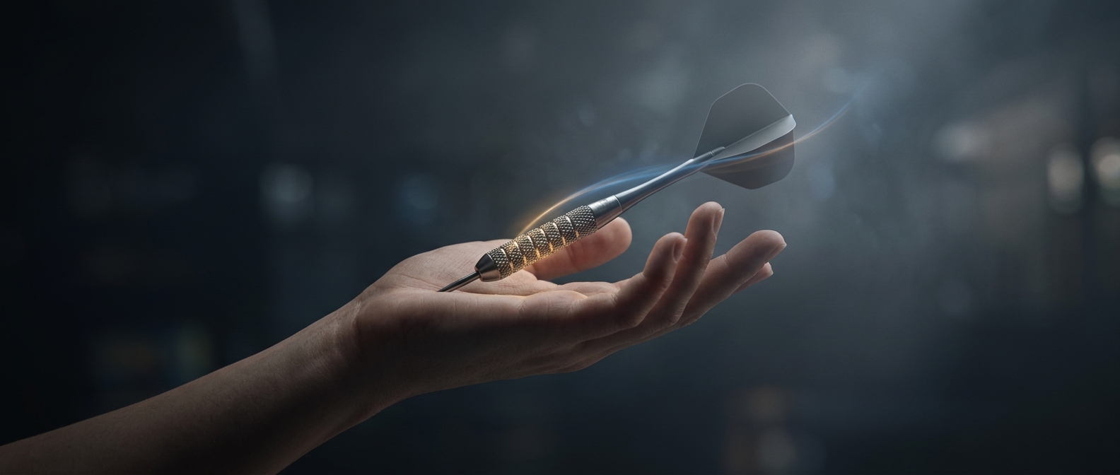 Darts feature knurled barrels for consistent finger grip