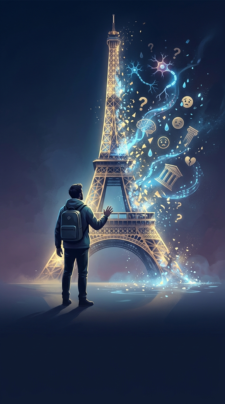 What strange psychological condition frequently hospitalizes enthusiastic tourists visiting France?