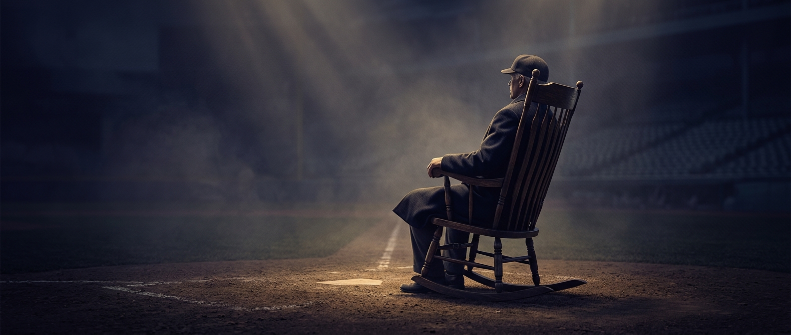 When baseball umpires called strikes from rocking chairs