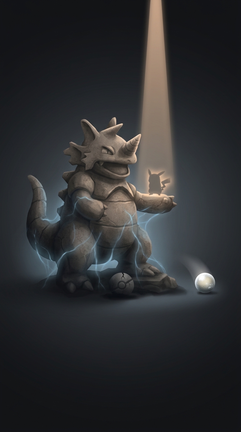 Rhydon was the very first Pokémon ever created by designer Ken Sugimori, long before Pikachu became the globally recognized yellow face of the massive corporate franchise.