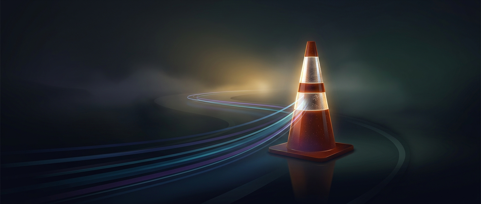 Orange traffic cones rely on highly specific reflective tape