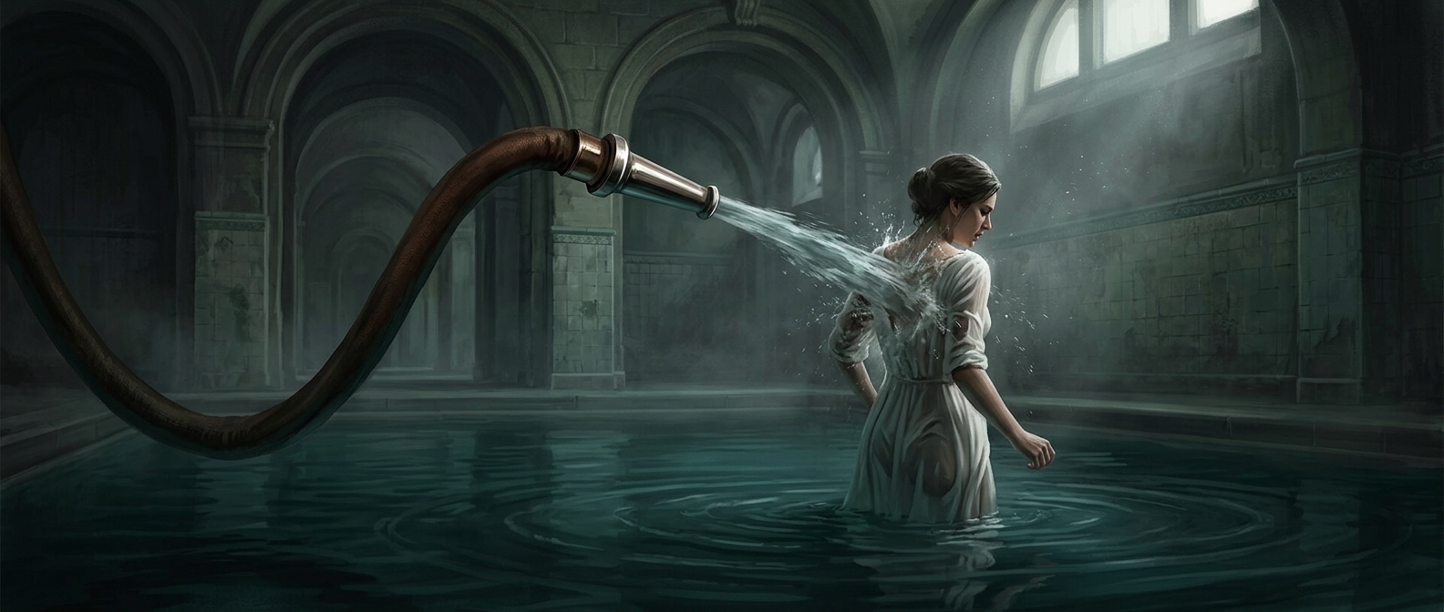 When a spa treatment meant being blasted by a hose