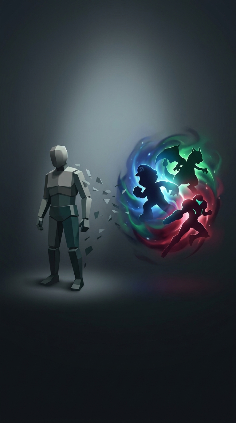 Super Smash Bros was originally prototyped in secret as a completely generic fighting game called Dragon King, featuring untextured humanoid fighters that looked absolutely terrible in motion.