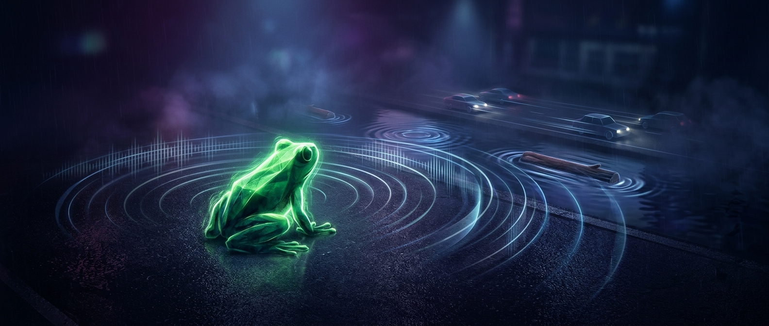 Frogger gets much scarier when the music stops