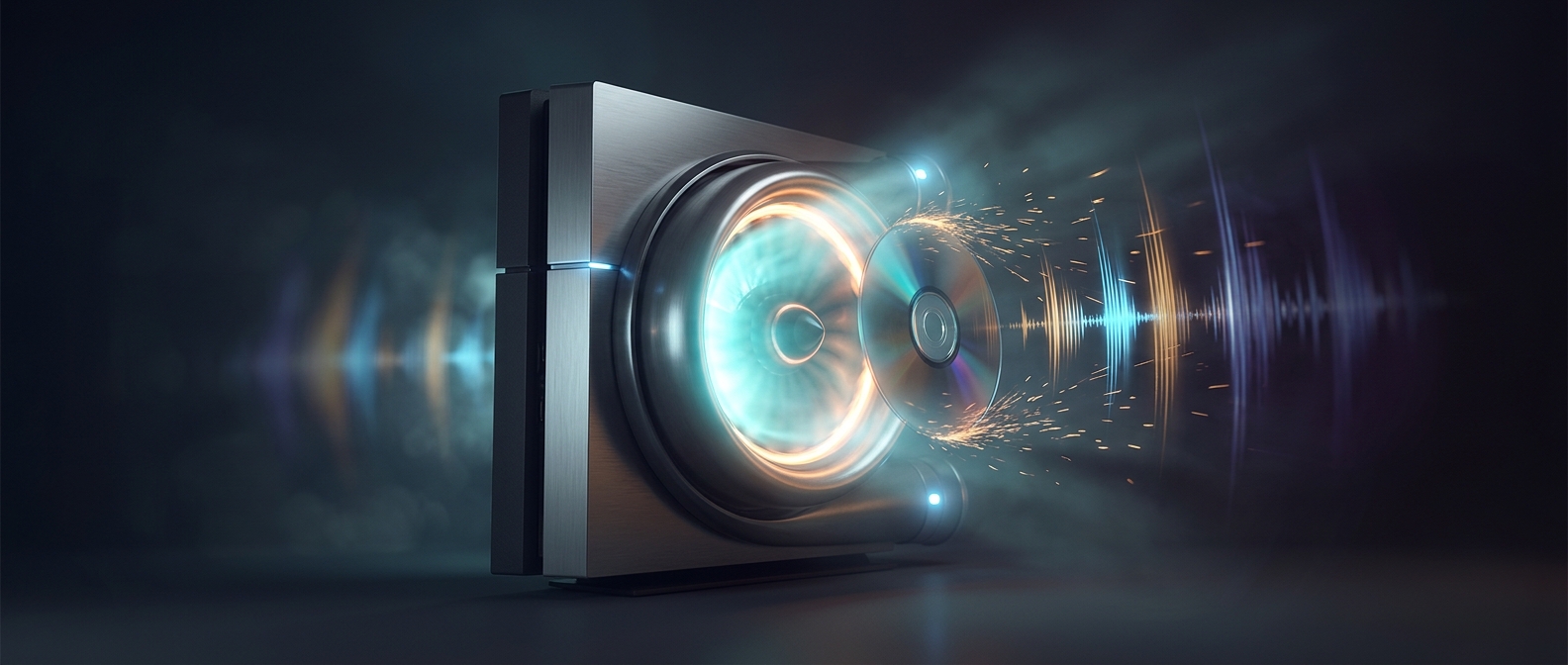 Why a silent disc drive suddenly roars
