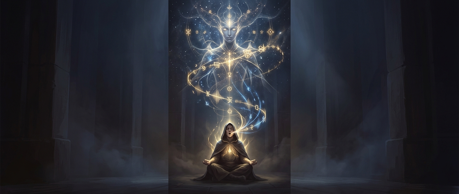 Chanting specific syllables achieves literal godhood