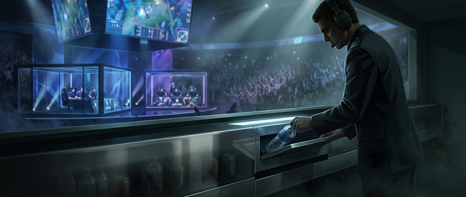 Why tournaments hide players' drink labels