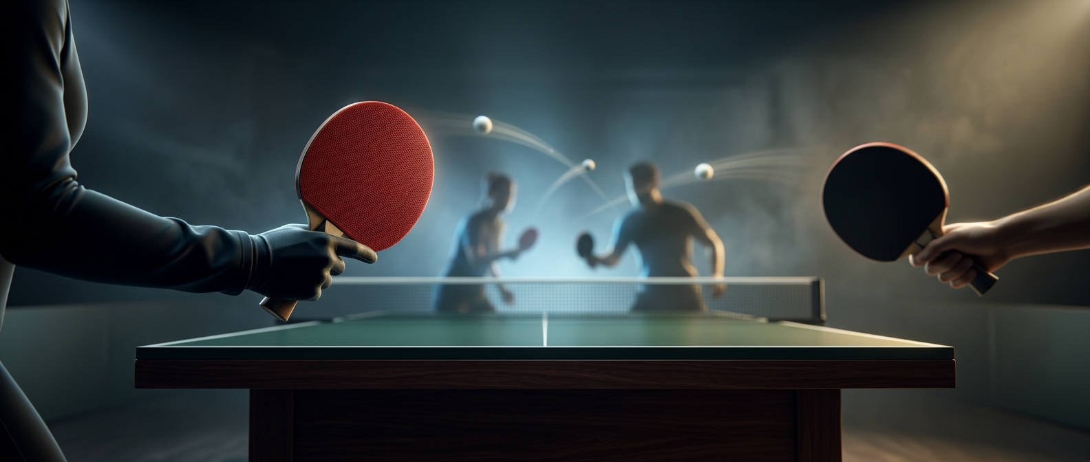 Why ping-pong paddles have red and black sides