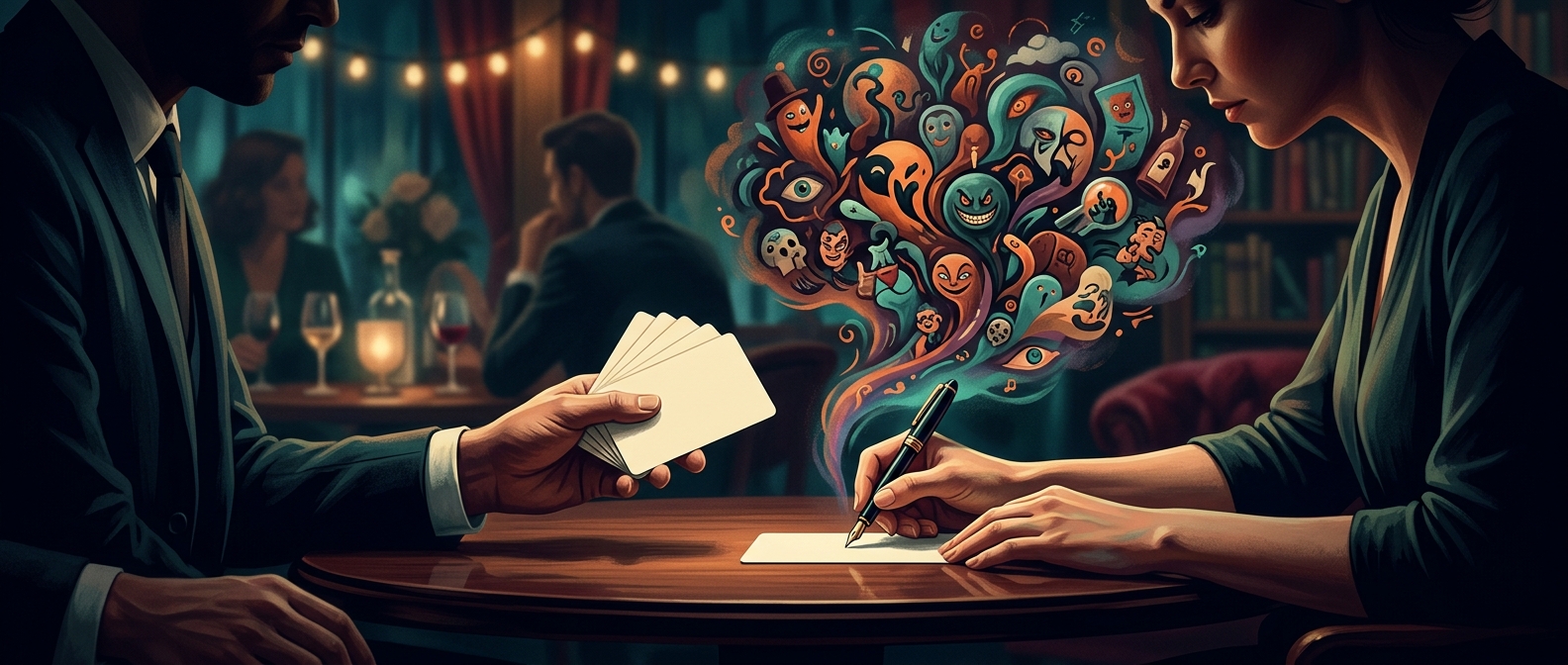 Blank cards in party games allow for horrible custom answers