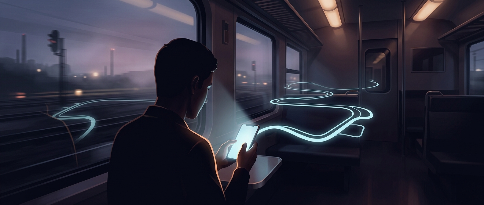 Tracking the rail journey purely on GPS apps