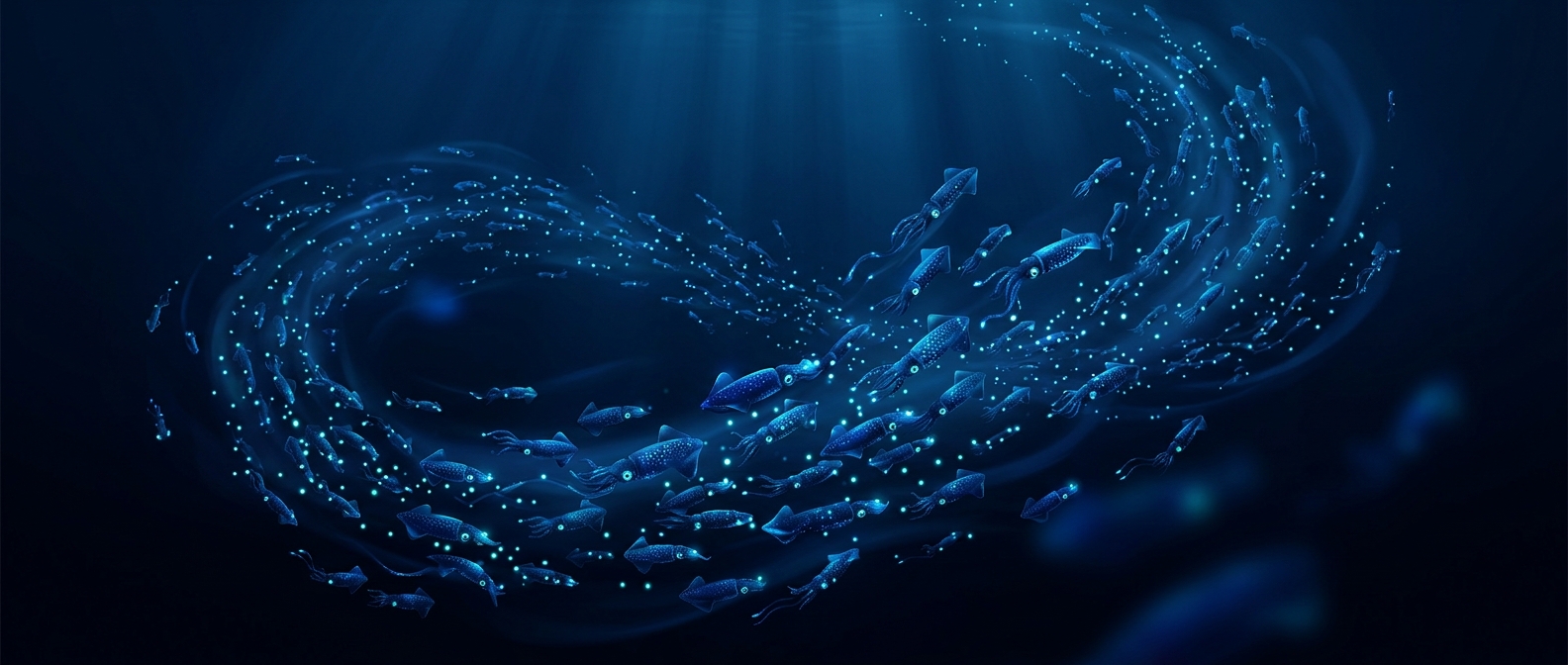 The squid that turns Toyama Bay into a blue light show