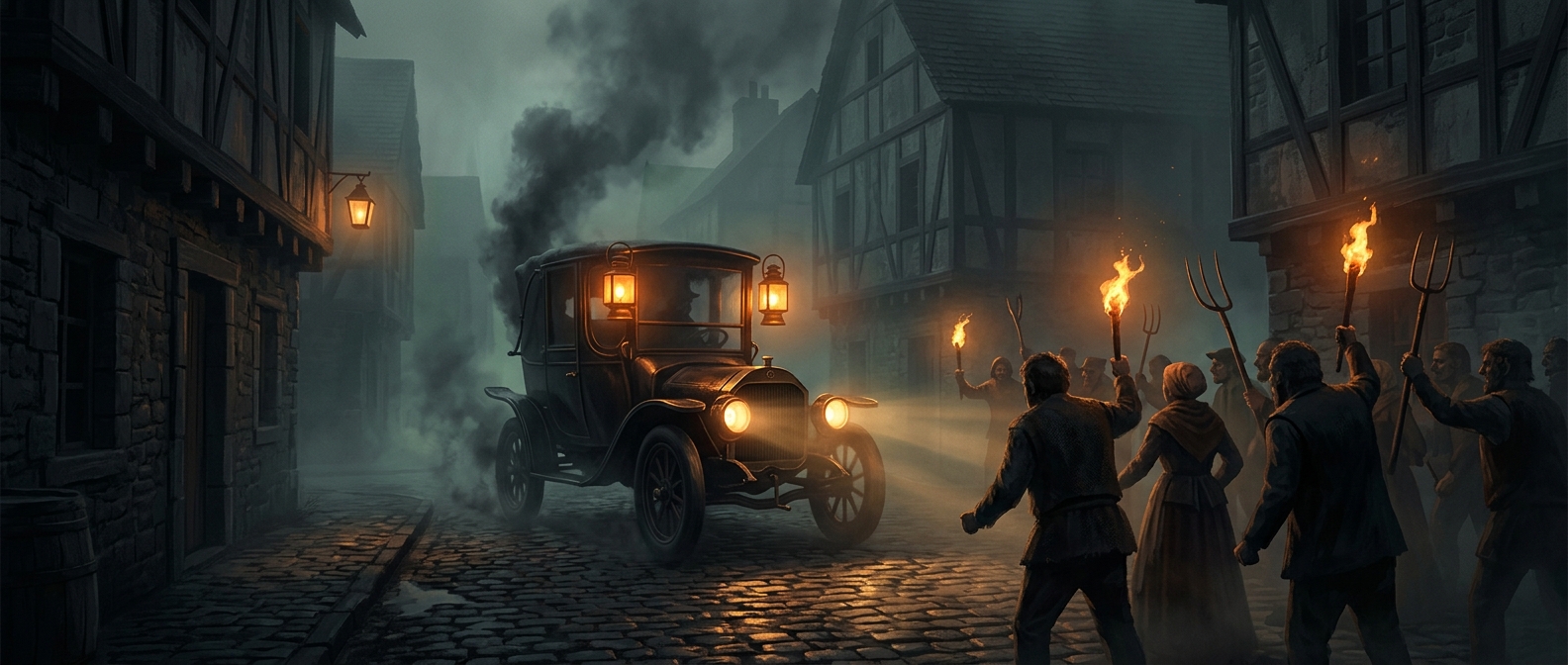 When cars were treated like dangerous beasts