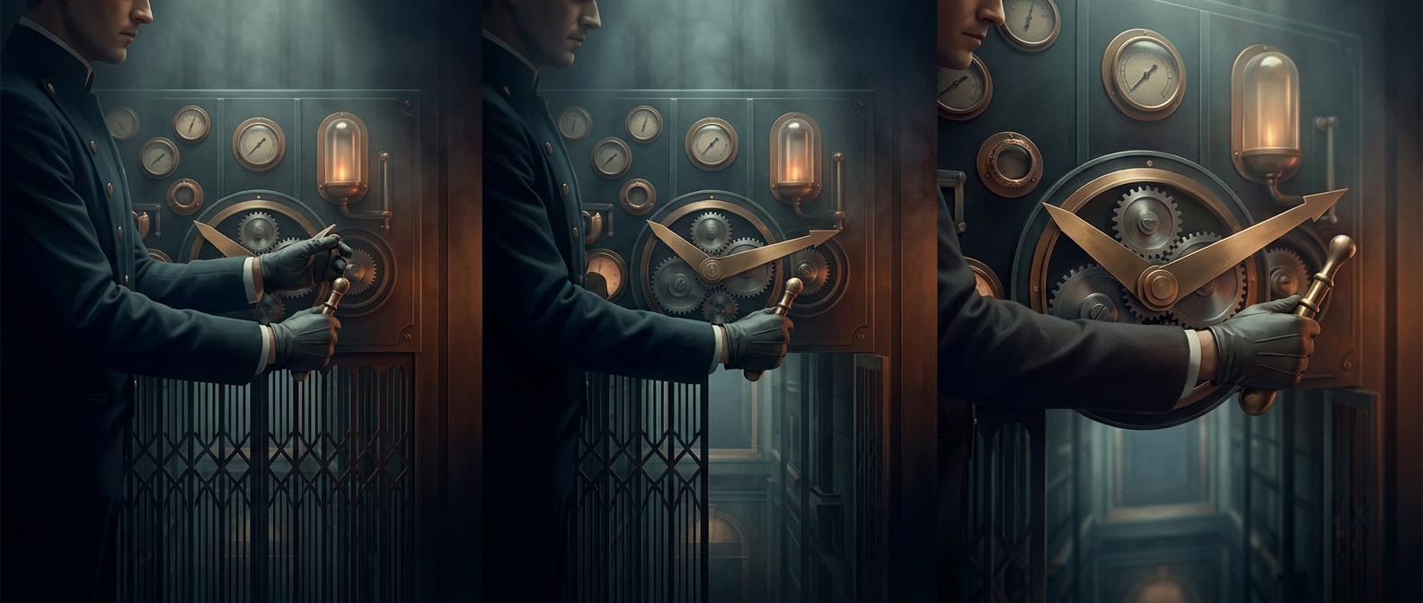 Early elevators needed an operator to line up each floor