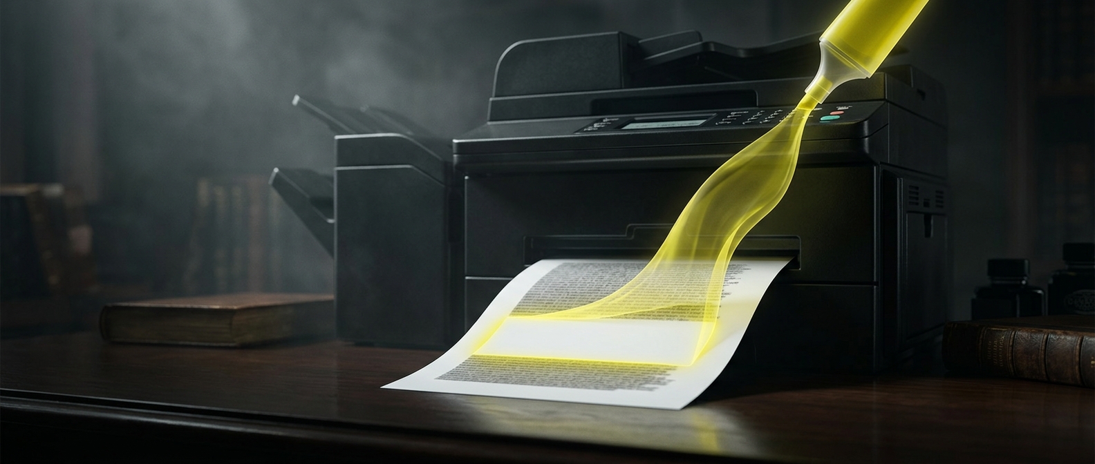 Why yellow highlighters vanish in photocopies