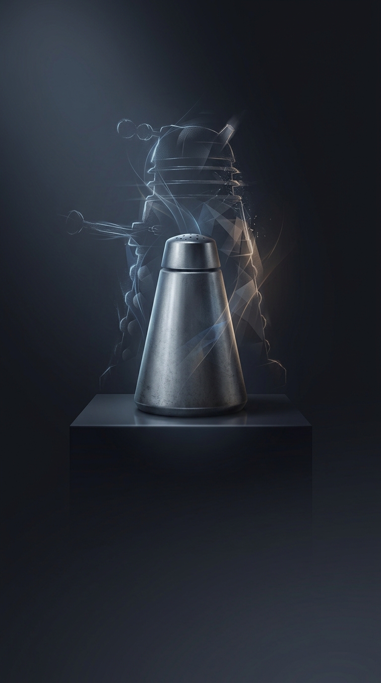 Daleks from the long-running British sci-fi series Doctor Who were originally designed based on the shape of a common pepper shaker that writer Terry Nation saw on a dining table.
